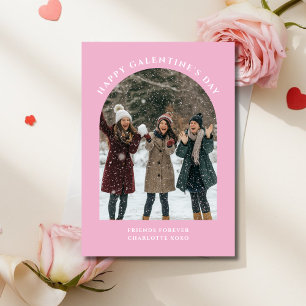 Arch Photo Girly Pink BFF Galentines Carte de jour