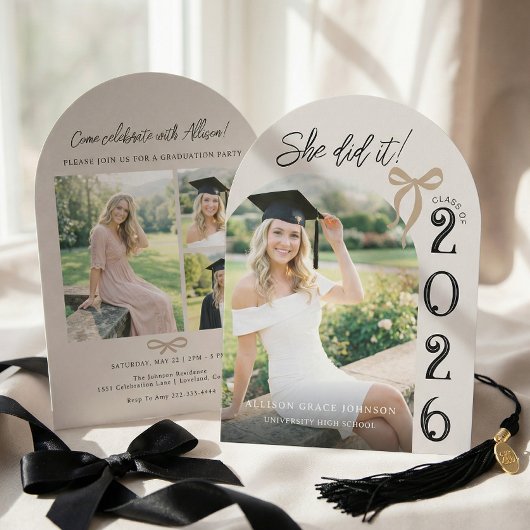 Arch Photo Graduation Party Invitation