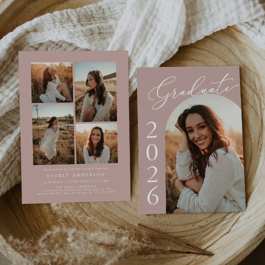 Arch Photo Graduation Party Invitation Faire-part