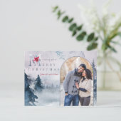 Arch Photo Merry Kerstmis New Home Forest Feestdagenkaart (Staand voorkant)