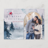 Arch Photo Merry Kerstmis New Home Forest Feestdagenkaart (Voorkant)