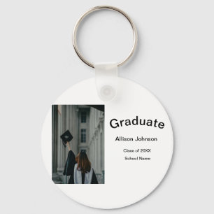 Arch Photo Modern Elegant Eenvoudig Afstuderen Par Sleutelhanger