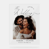 Arch Photo Modern Script Mariage Bienvenue (Recto)