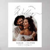 Arch Photo Modern Script Wedding Welkom Poster (Voorkant)