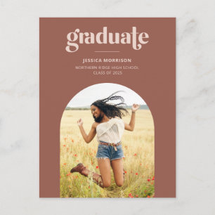 Arch Photo Modern Typography Rust 2025 Afstuderen Briefkaart