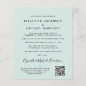 Arch Photo QR Code Mint Wedding Reception nodigt u (Achterkant)