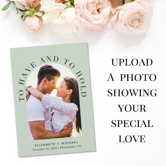 Arch Photo QR Code Niets Fancy Liefde Weddenschap Kaart