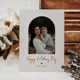 Arch Photo Script Heart Happy Moederdag Kaart