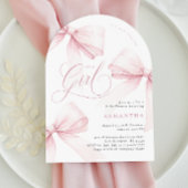 Arch Pink Bow Girl Baby shower Kaart