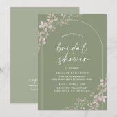 Arch Pink Green Boho Vrijgezellenfeest Kaart (Voorkant / Achterkant)