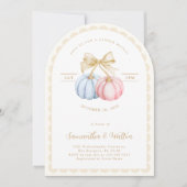 Arch Pumpkins Gender Reveal Party Kaart (Voorkant)