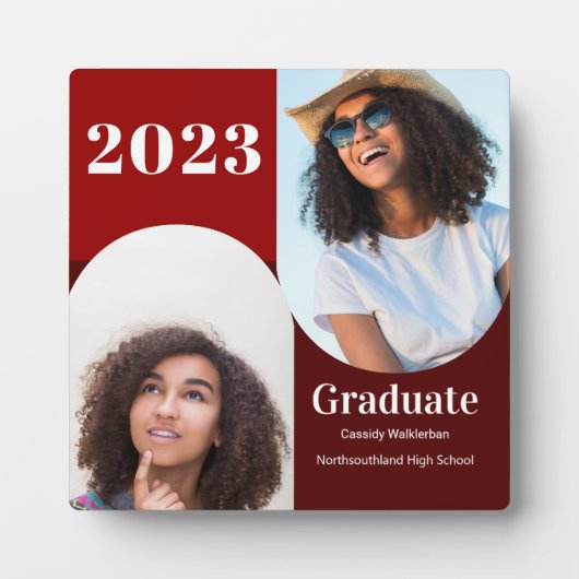 Arch Red Burgundy Keepomwille Two Photo Afstuderen Fotoplaat (Voorkant)