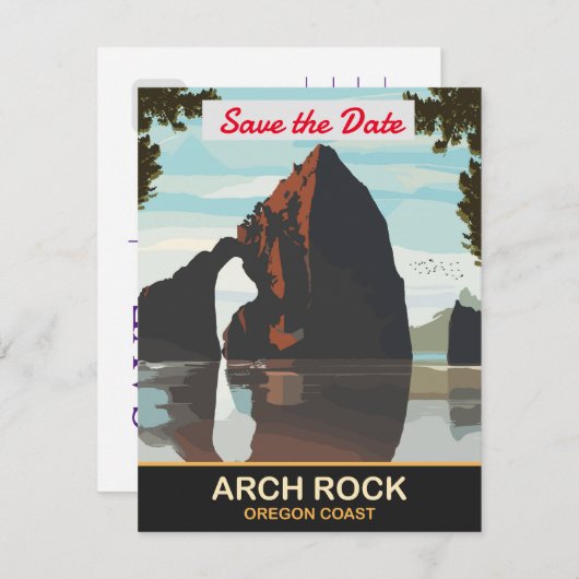 Arch Rock, Oregon kust, Save The Date (Voorkant / Achterkant)