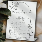 Arch Script Ons liefdesverhaal Pedestal Sign Reclamebord Met Voetstuk