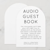 Arch Shape Audio Guest Book Wedding Sign card Kaart (Voorkant / Achterkant)