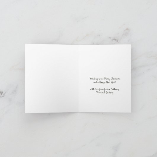 Arch Shaped Photo Custom Message Folded Kaart (Binnen)