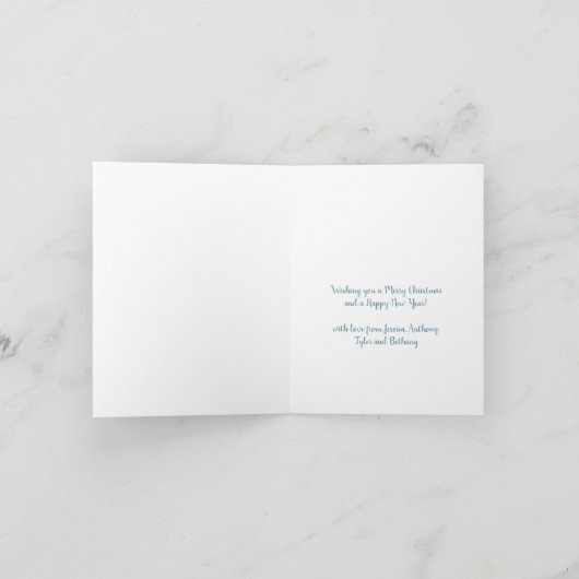 Arch Shaped Photo Custom Message Folded Kaart (Binnen)