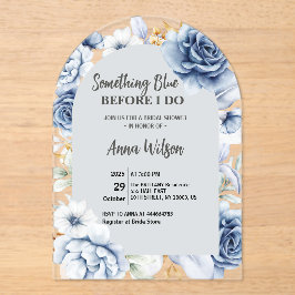 Arch Something Blue Before I Do Bridal Shower Chic Acryl Uitnodigingen