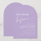 Arch stoffige Paarse nacht voor repetitie diner Kaart (Voorkant / Achterkant)