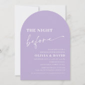 Arch stoffige Paarse nacht voor repetitie diner Kaart (Voorkant)