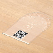 Arch Style Floral Mariage QR Code Invitation (Poser)