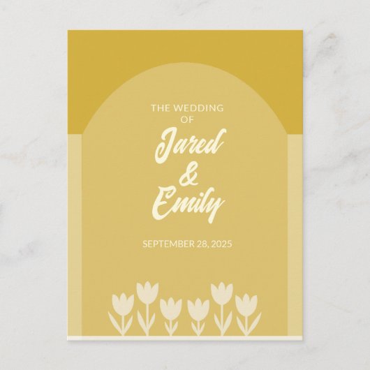 Arch Style QR Code Huwelijksuitnodiging Briefkaart (Voorkant)