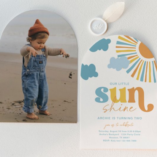 Arch Sun Birthday Invitation Kaart