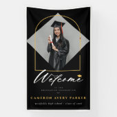 Arch Tassels Lijst Foto Afstuderen Party Welkom Spandoek (Verticaal)