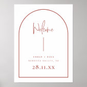 Arch Terracotta moderne Script Mariage Affiche de  (Devant)