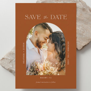 Arch Terracotta Rust Boho Photo Save the Date