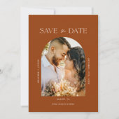 Arch Terracotta Rust Boho Photo Save the Date (Voorkant)