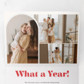 Arch Vintage Joyeux Noël ivoire Photo Tri-Fold (Intérieur en premier)