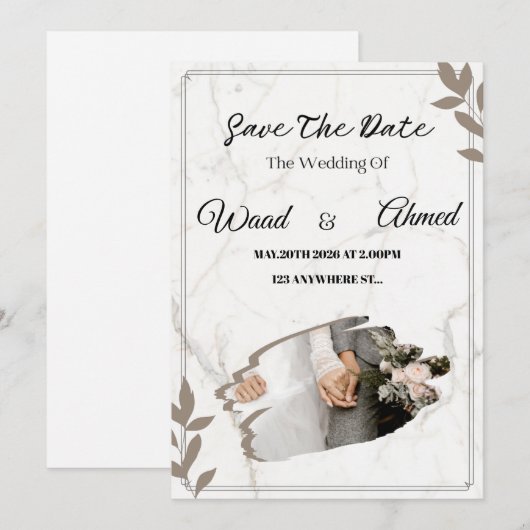  Arch Wedding Invitation | Modern Aesthetic  (Devant / Derrière)