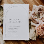 Arch Wedding Party Invitation Faire-part Card<br><div class="desc">Notre carte de faire-part de mariage présente des lettres simples et classiques dans des couleurs modernes - parfait pour informer vos invités de votre prochain mariage. Cet article fait partie de notre Skylar mariage suite S201,  veuillez magasiner dans notre magasin pour les produits correspondants.</div>