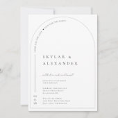 Arch Wedding Party Invitation Faire-part Card (Devant)