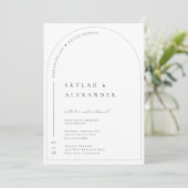 Arch Wedding Party Invitation Faire-part Card (Debout devant)