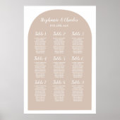 Arch Wedding Seating Chart Poster (Voorkant)