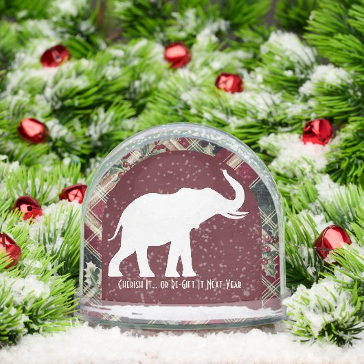Arch White Elephant Christmas Plaid Gift Funny (Noël)