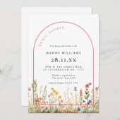 Arch Wildflower Bridal Shower Uitnodiging (Voorkant / Achterkant)
