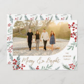 Arch Winter Botanicals: Kerstmis Feestdagenkaart (Voorkant / Achterkant)