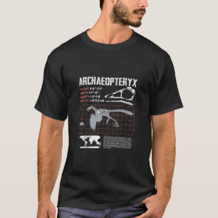 Archaeopteryx Dinosaurus Facts Sheet Fossielen Dat T-shirt