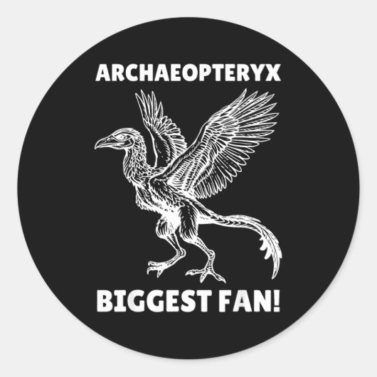 Archaeopteryx  ronde sticker (Voorkant)