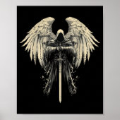 Archangel Gabriel Christian Angel Catholic Warrior Poster (Voorkant)