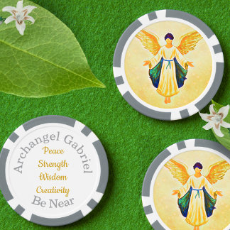 Archangel Gabriël “Wees Nabij” Gebedstoken | Vrede Poker Chips