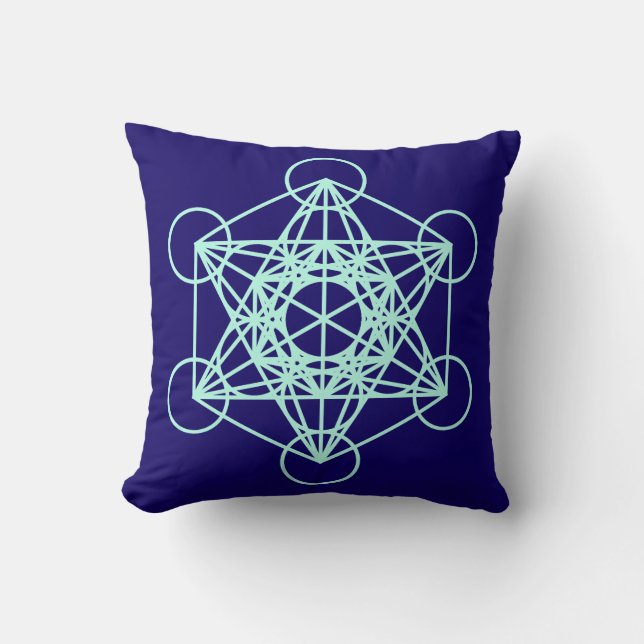 Archangel Metatron Sacred Geometry Square Pillow Kussen (Voorkant)