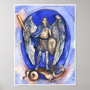 "Archangel Michael"-2, Poster 30,90 cm x 23,41 cm