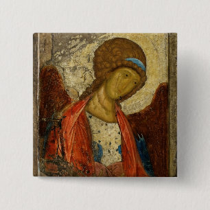 Archangel Michael c1414 Vierkante Button 5,1 Cm