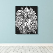 Archangel Michael Canvas Afdruk (Insitu (Houten vloer))