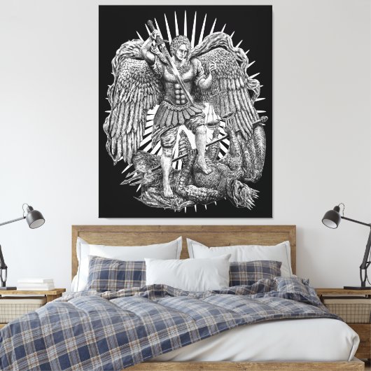 Archangel Michael Canvas Afdruk (Insitu (Slaapkamer))