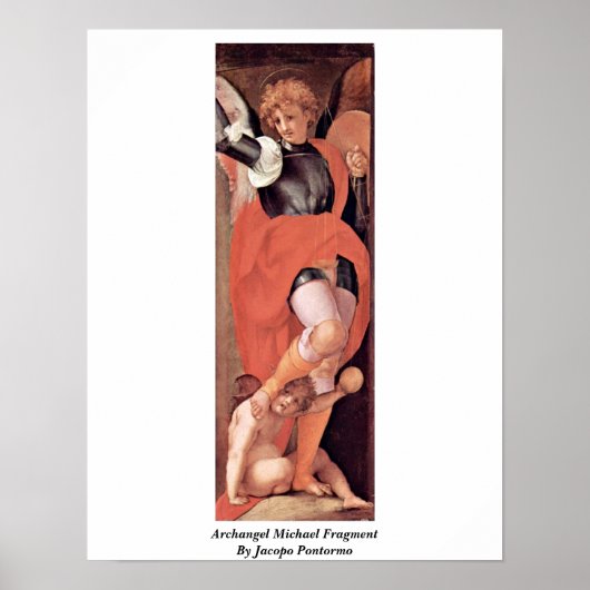 Archangel Michael Fragment van Jacopo Pontormo Poster (Voorkant)